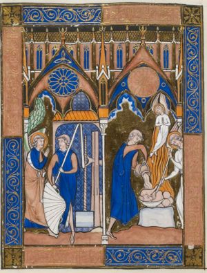 The angel appears to Gideon; his offering is consumed
