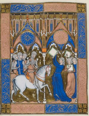 Jephthah is met by his daughter