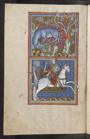 Tigris (Tiger), distracted by a mirror, is robbed from its young by a hunter on horseback