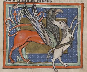 Griffin attacking a horse