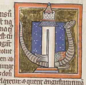 Serpens (snake) gliding through a crack in a wall