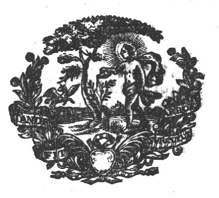Apollo is watering a tree; in the background Pegasus; a belt with inscription
