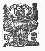 The golden calf on pedestal or altar with cherub, branches, and banderole with inscription