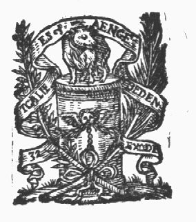 The golden calf on pedestal or altar with cherub, branches, and banderole with inscription