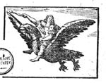 Jupiter on the back of his eagle, stretching his right arm forward, holding a sceptre