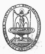 Christ standing in a fountain (Dutch: 'fontein'), shedding his blood