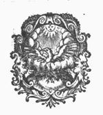 The sun shining on the bird phoenix (Dutch: de 'vogel phoenix'); decorated frame