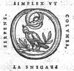 Dove encircled by a snake