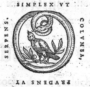 Dove encircled by a snake