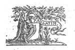 Man (king?) holding a harp and a sceptre(?) standing next to a tree; banderole; lily in a vase