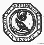 Dove surrounded by a snake