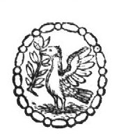 A dove with an olive-branch in simple frame