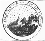 Hilly landscape with starry sky