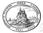 'House built upon a rock, house built upon sand': landscape with a castle built on a rock (Dutch: 'gebouwd op steen'); windmill in the background