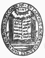 Open book, bible, with text; Jahweh-tetragram