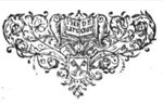 Open book with text and the coat of arms of the city of Leiden