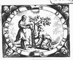 St. Paul setting out a tree, St. Apollos watering it; frame decorated with cherubs