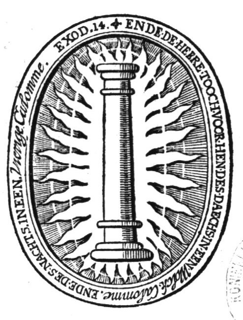 A pillar (Dutch: 'kolom') of fire