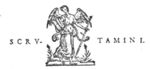 An angel holding a scythe and an open book