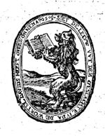 The book with the seven seals is held by the lion of Juda, standing on its hind legs