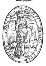 Woman holding a sword and scales (Justice); sun