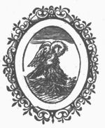 Pelican feeding its young with its own blood; decorated frame