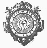 Sun represented as a face; frame decorated with cherub