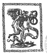 Father Time (wings), standing on a wheel, holding a sickle in one hand and a snake in the other; banderole