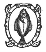 A flounder (Dutch: 'bot'); decorated frame