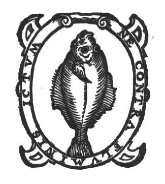 A flounder (Dutch: 'bot'); decorated frame