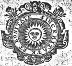 Sun represented as a face; decorated frame
