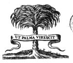 Palm tree; banderole