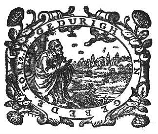 Elijah fed by the ravens (Dutch: 'raven'): while the prophet is living by the brook, ravens bring him food; frame decorated with roses