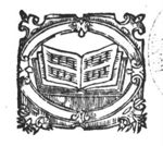 Open book with notation of music; decorated frame