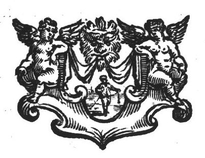 Pilot (Dutch: 'loodsman') holding sounding-lead(?), while walking along the shore; frame with putti and lion's head