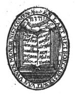 Open book, bible, with text; Jahweh-tetragram