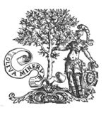 Minerva (helmet, Aegis) holding an olive-tree; banderole with inscription