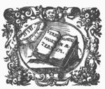 Open book, bible; Jahweh-tetragram; frame decorated with hybrids of mixed human and animal shape, festoons and mascaron