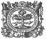 A column with wings, on top of the column a heart surrounded by flames; on the base of the column the inscription 'CHRISTVS'; two banderoles with inscriptions; frame decorated with festoons