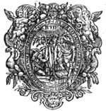 St. Paul setting out a tree, St. Apollos watering it; a Jahweh-tetragram; frame decorated with putti and birds