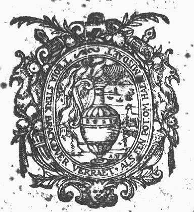 The burning city of Troy with the Trojan horse; ships at sea with the sun just above the horizon; a jar in the foreground symbolizing how easily Troy was broken ('like a pot') by treason; frame decorated with birds, branches and cornucopiae