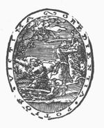 The sacrifice of Isaac: when Abraham has his sword raised to kill the blindfolded Isaac, the angel restrains him
