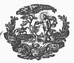 Apollo is watering a tree (Dutch: 'boom'); in the background Pegasus; a belt with inscription and initials "H.D.B."