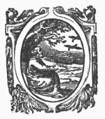 Elijah fed by the ravens (Dutch: 'raven'): while the prophet is living by the brook, ravens bring him food; frame decorated with jars and birds with food in their beak(?)