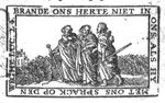 The journey to Emmaus; the two men meet Christ