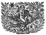 Jupiter (with sceptre and thunderbolt) riding on his eagle