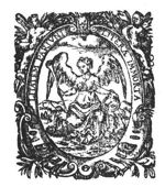 A sitting woman with wings at the shoulder, holding a trumpet and an Ouroboros (Fame); frame decorated with foliage and cupids