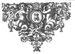 Coats of arms of Middelburg and Zeeland in an elaborate frame decorated with fishes, lobsters, crabs and a turtle, naked boys, tritons, and 'Hausmarke'/monogram of the letters "S.A.M.U.E.L V.E.R.S.T.E.R.R.E"