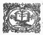 Open book, bible, with text, in front of a tree-trunk (Dutch: 'stam'); frame decorated with festoons and a man and a woman holding cornucopiae