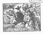 Elijah fed by the ravens (Dutch: 'raven'): while the prophet is living by the brook, ravens bring him food; banderole with inscription